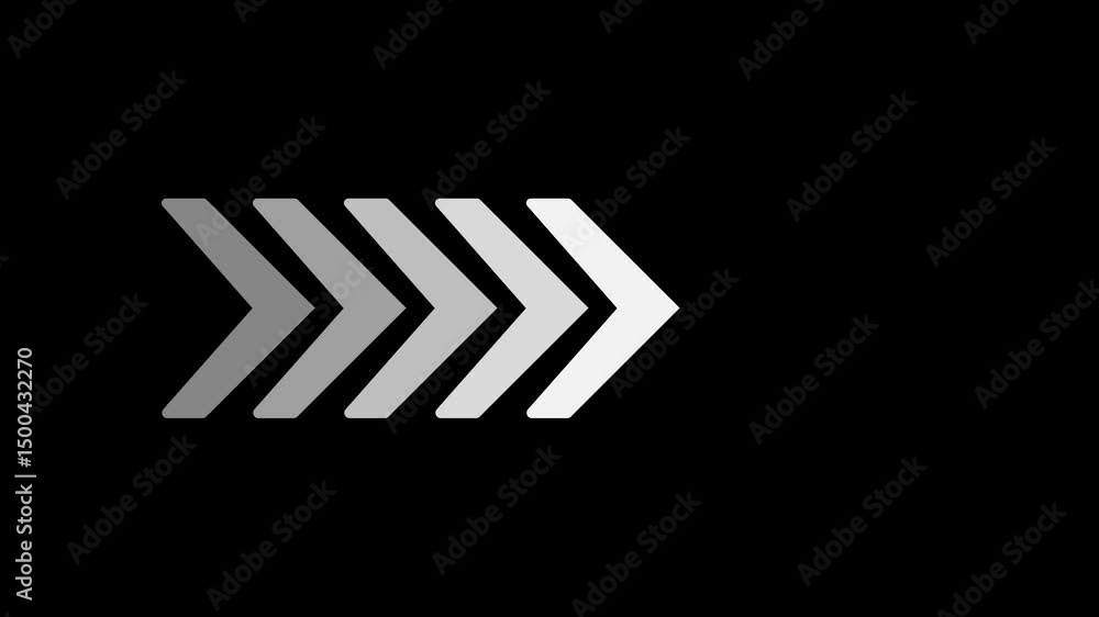 Poster arrows with vibrant motion. gradient arrow design animation sequence with dynamic color shifting aga