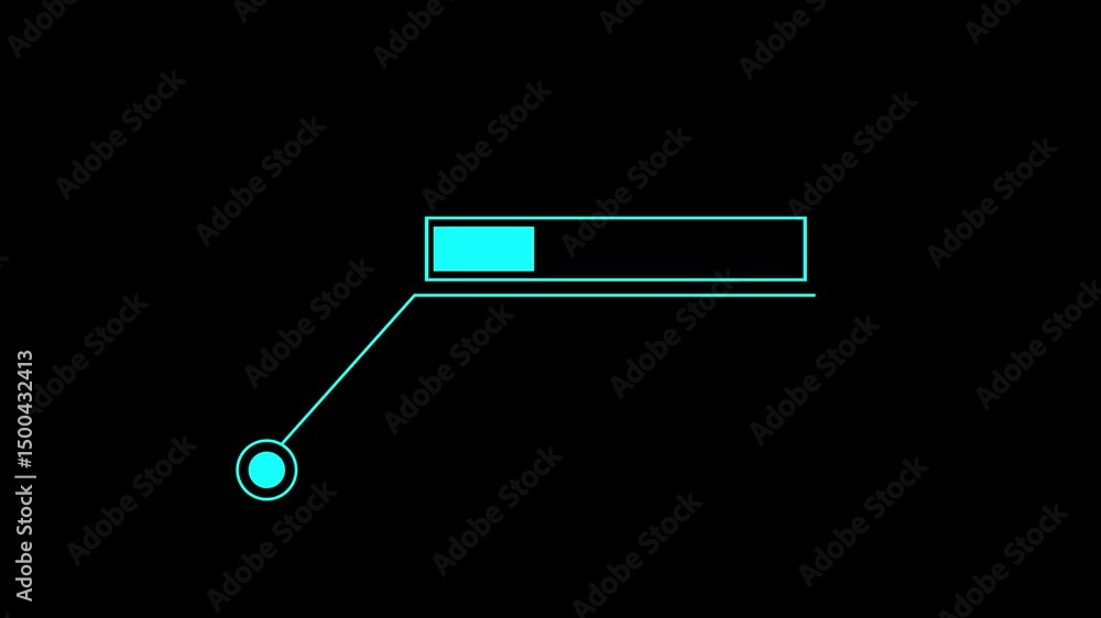 Poster blue hud callout for digital interfaces. futuristic hud element featuring animated callout graphic d