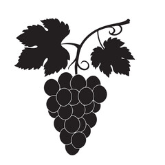 Obraz premium Grape silhouette vector image
