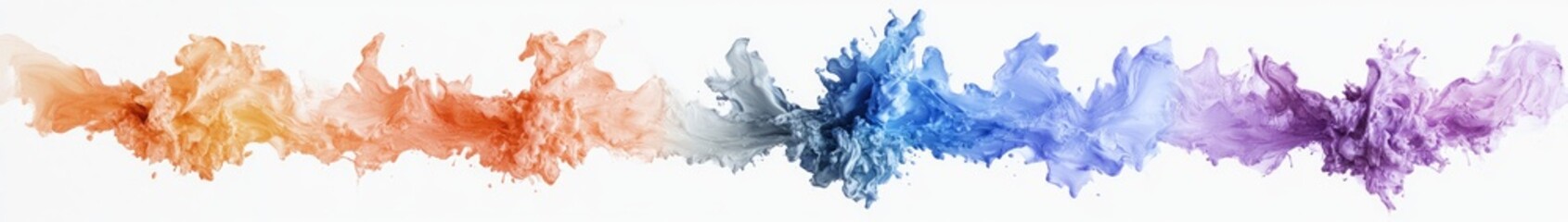 Fototapeta premium Abstract watercolor paint streaks in a spectrum of colors