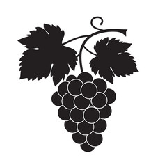 Obraz premium Grape silhouette vector image