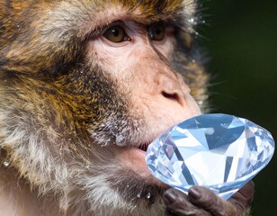 monkey with a big diamond. generated by AI