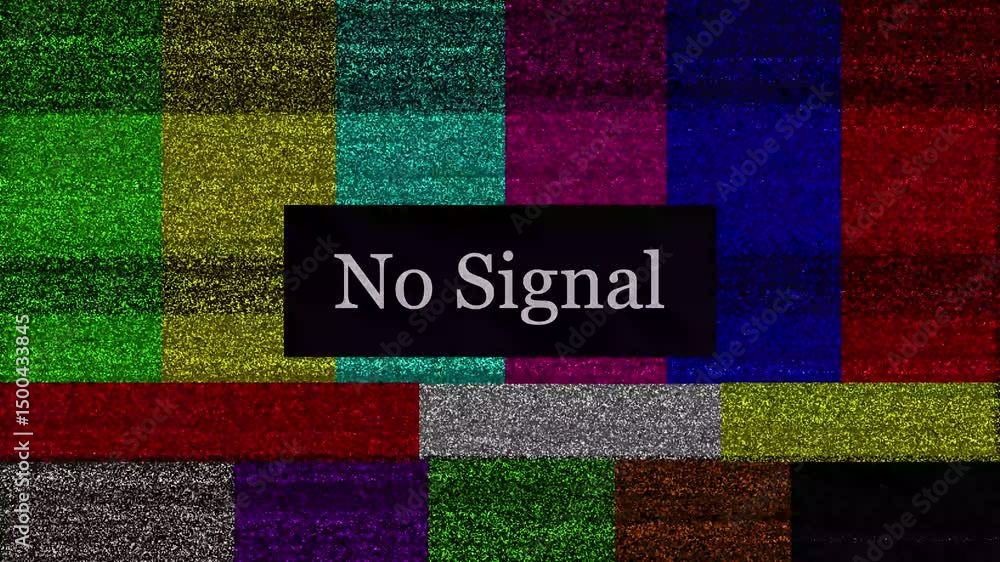 Poster retro tv static with color bars and no signal glitch. vintage television static signal failure retro