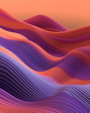 Astratto, onde di colore, texture fluida, sfumature viola e arancio