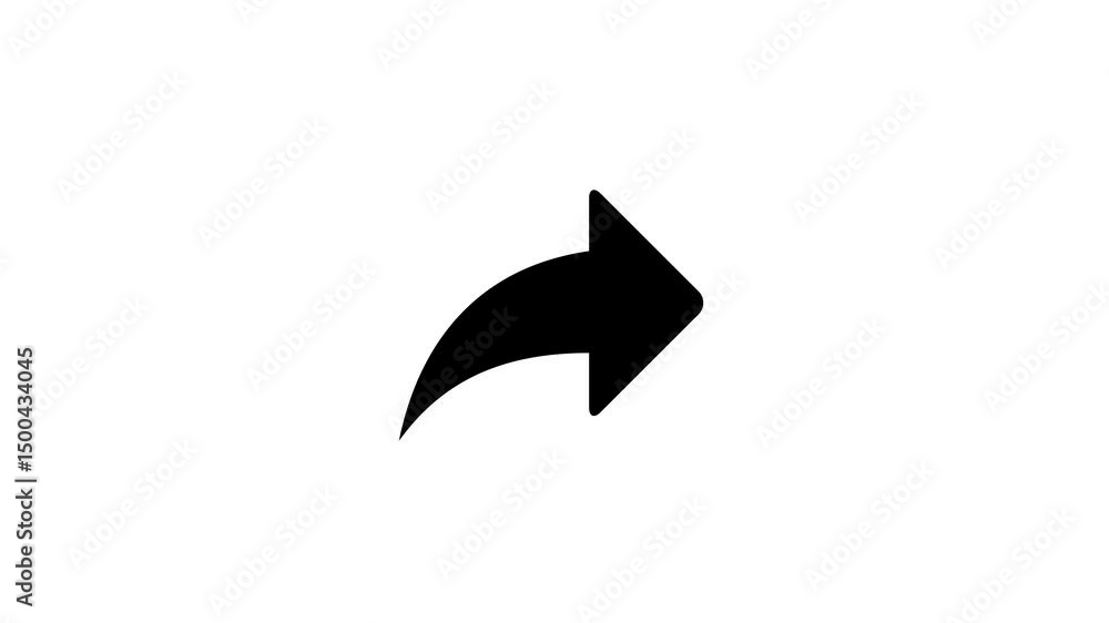 Poster share arrow icon for digital communication. animated share arrow icon graphic for digital communicat