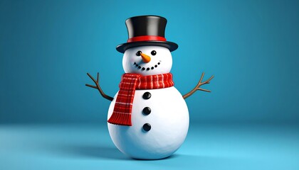 Festive Snowman Winter Holiday.