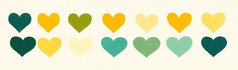 Colorful hearts pattern, love, design