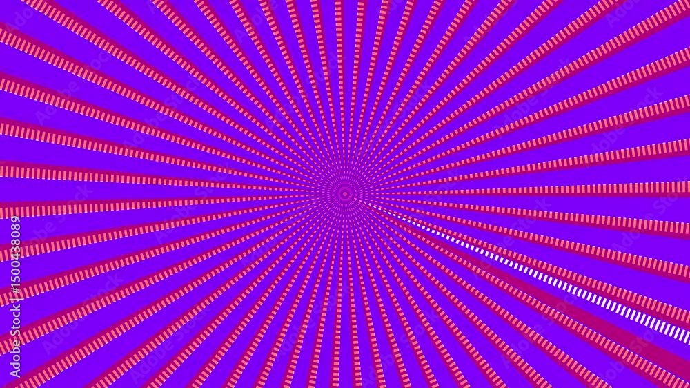 Poster geometric patterns with purple and white radiating lines. dynamic abstract background of radiating l