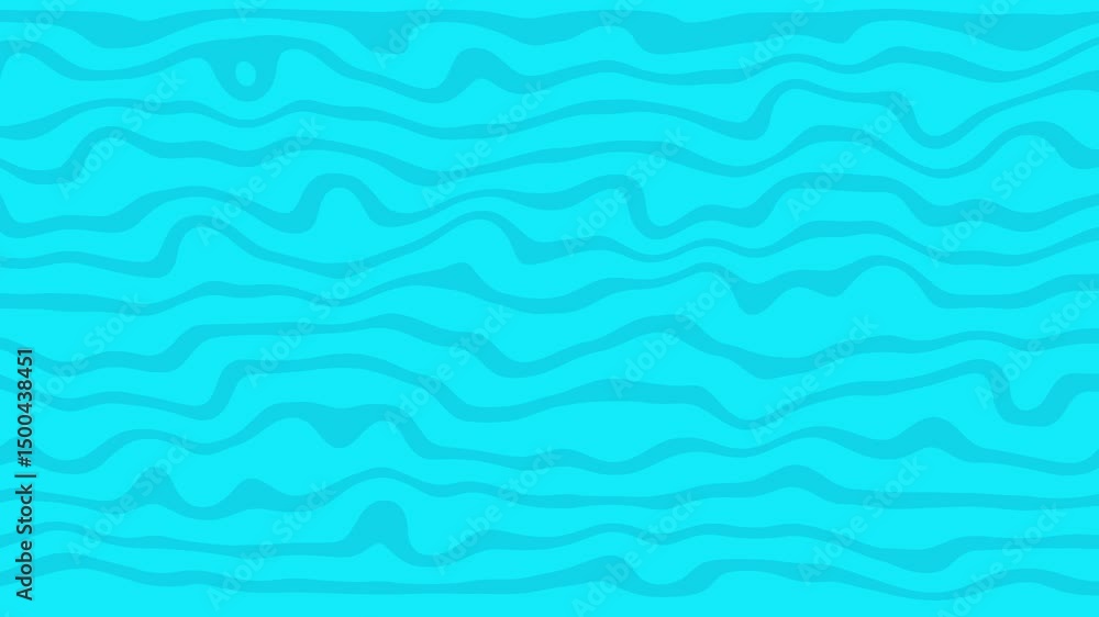 Aufkleber seamless turquoise water wave pattern for design use. abstract turquoise water wave graphic texture 