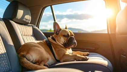 French Bulldog Car Road Trip.