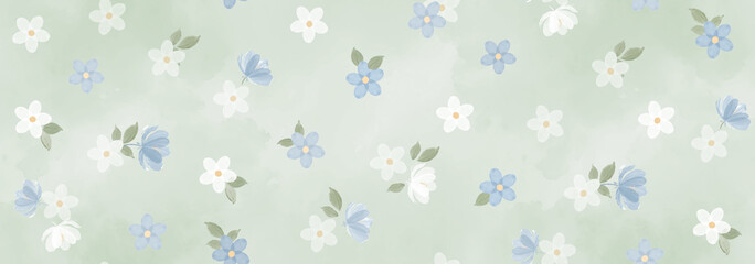 Timeless Hand Illustrated Curly Floral Art Works