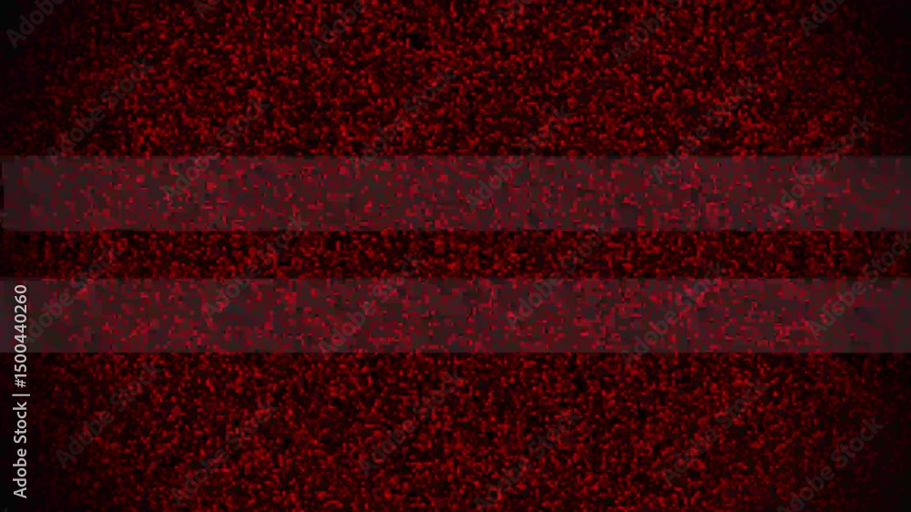Poster static noise with glitch lines showing digital distortion. red static noise with horizontal glitch l