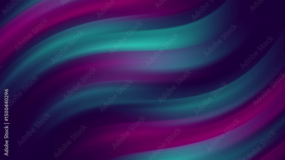 Poster fluid waves with teal and magenta effects. abstract fluid waves animated background with a vibrant c