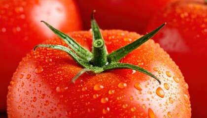 Fresh Red Tomatoes Closeup.