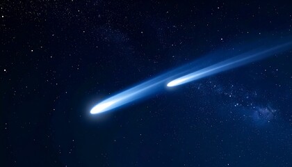 Comet streaks across night sky. (1)