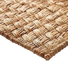 Contemporary Eco Straw Mat Featuring a Natural Wove Isolated on Transparent Background