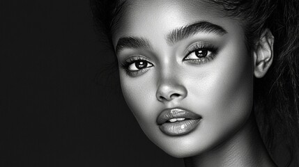 Fototapeta premium Stunning Black and White Portrait