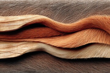 Composizione astratta di legno ondulato