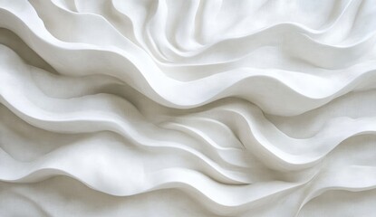 Obraz premium Abstract white wavy textured surface (2)