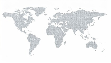 Fototapeta premium Global map with gray dots texture.