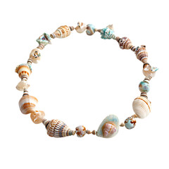 Obraz premium Artistic Shell Necklace with an Eclectic Fusion of Isolated on Transparent Background