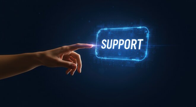 Click the support button for help and assistance with technical issues and customer service online now
