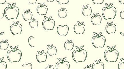 Apple Pattern with Leaves