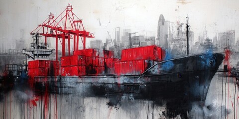 Porto Industriale Astratto