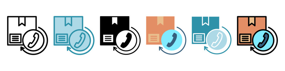 Call Center multi style, mini illustration icon set. use for modern concept, print, UI, UX kit, web and app development. Vector related to sales, logistic and ecommerce