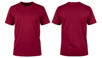 Maroon TShirt Mockup with Front  Back.