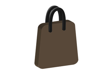 Simple 3D illustration of a shopping bag icon