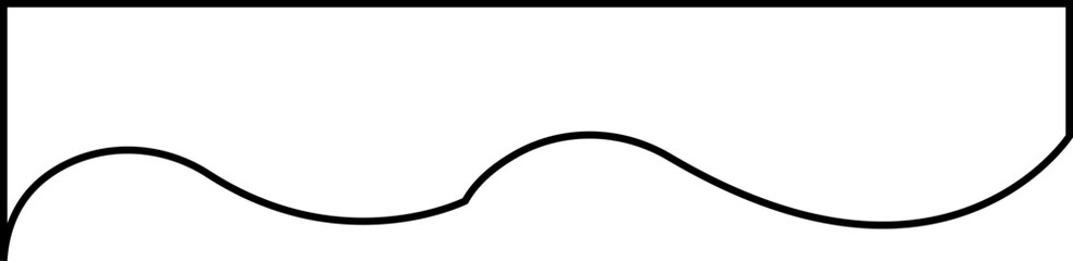 Header shape background for website design. Vector border for banner. Abstract divider for bottom or frame of template and web page. Presentation wavy and curve separator. on transparent background