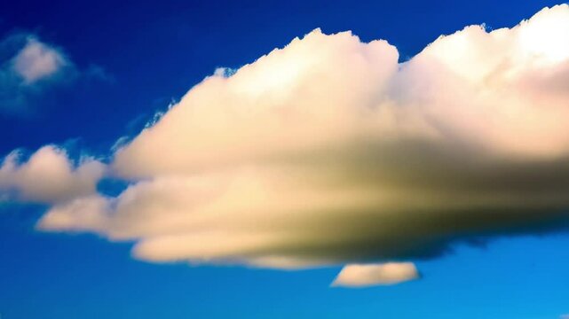 Fluffy cloud against sky animation isolated asset, transparent 4K video, alpha channel,
