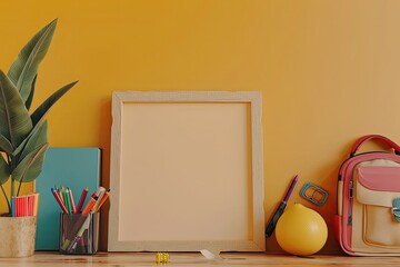 Detailed Color Image of Arrangement with Back to School Sale and Frame