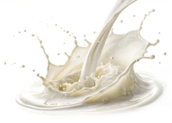 Gardinen milk splash isolated on white background © Re