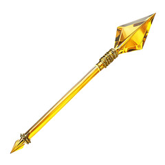 Futuristic Arrow with Faceted Details in Radiant Le Isolated on Transparent Background