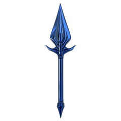 Bold Arrow with a Dynamic Sculpted Shape in Rich Sa Isolated on Transparent Background