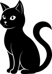 black cat vector illustration