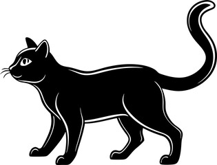 black cat vector illustration