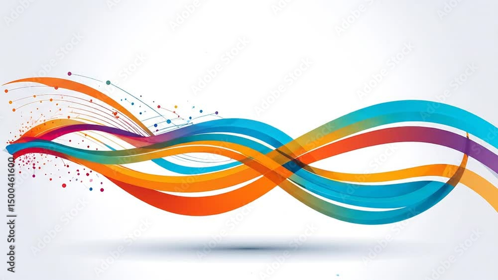 Poster vibrant abstract wave background loop animation for creative visual projects