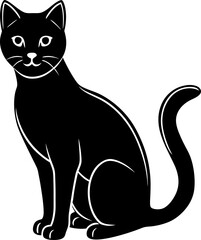 black cat vector illustration
