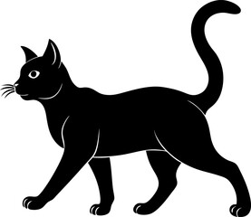 black cat vector illustration