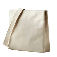Minimal Canvas Bag with a Smooth Matte Finish Isolated on Transparent Background