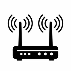 WiFi Router Icon Vector for Internet Services.