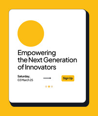 Innovative Bold Line Poster Template for Tech Startups Sleek and Editable Design