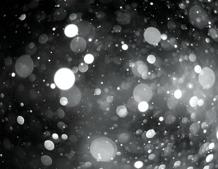 Abstract Bokeh Background Silver, White, and Black Circles