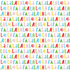 Christmas Fala Lala Vector Art Seamless Pattern Design