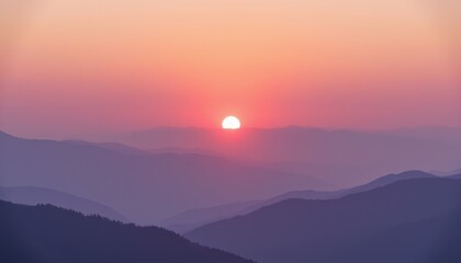 Fototapeta premium Captivating sunset over rolling mountains nature scene landscape photography peaceful environment scenic view