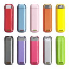 Collection of Colorful USB Flash Drives or Data