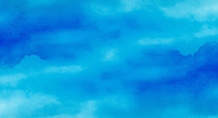 Obraz premium Abstract Watercolor Illustration in Blue Tones with Texture Background